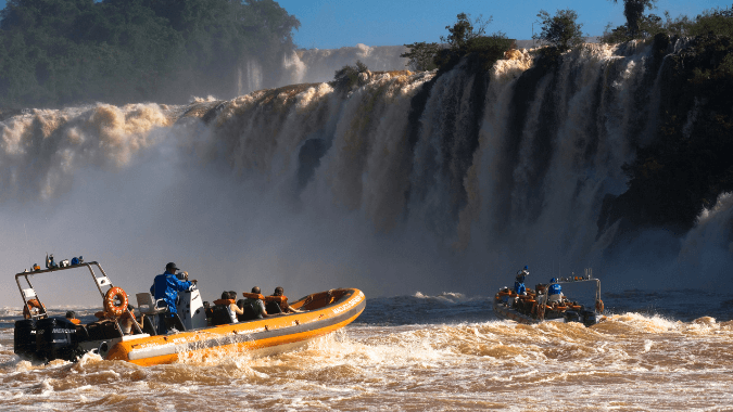 Visit the Iguazu Falls Argentina and Brazil side and add great Adventure, a boat experience at the Falls!